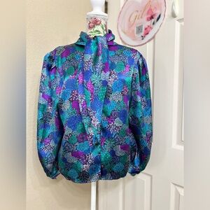 Ryan Seacrest Distinction Multicolor Floral Blouse